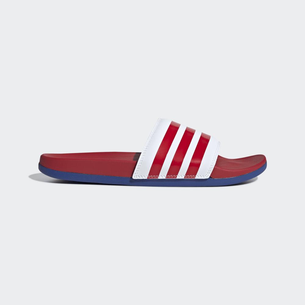 Papuci Adidas Adilette Comfort Barbati Romania - Albi/Rosii Inchis/Albastru Regal EG1853
